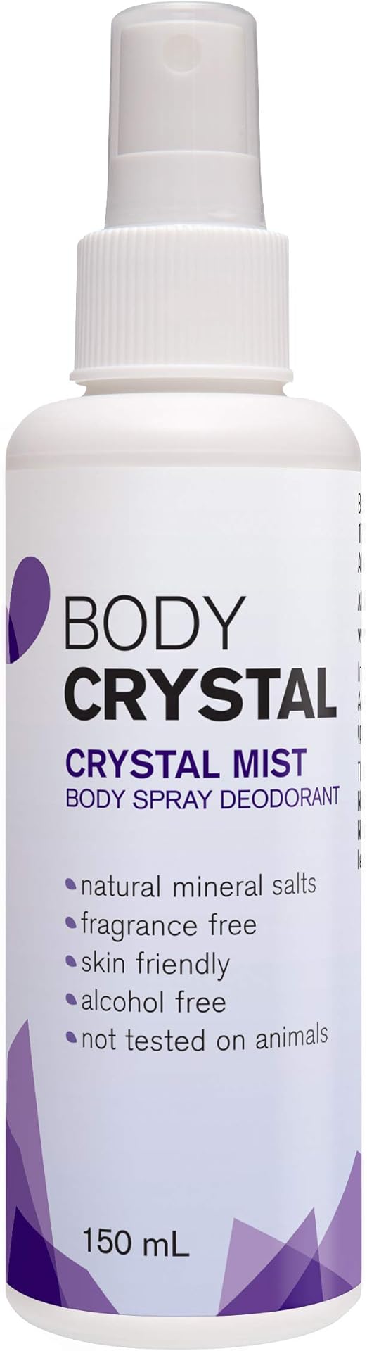 Body Crystal - Unscented Crystal Mist Body Spray Deodorant - 150 mL