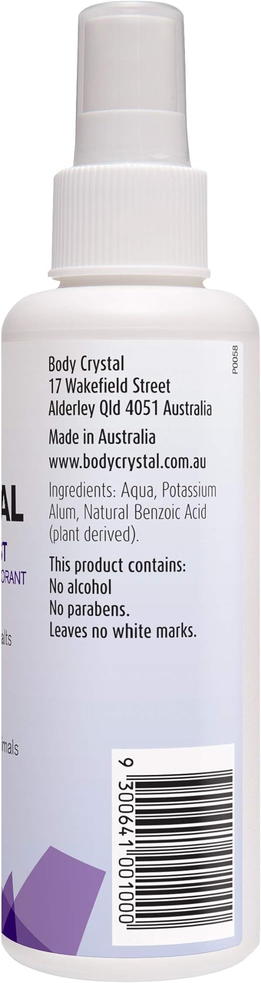 Body Crystal - Unscented Crystal Mist Body Spray Deodorant - 150 mL